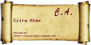 Czira Alex névjegykártya