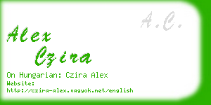 alex czira business card